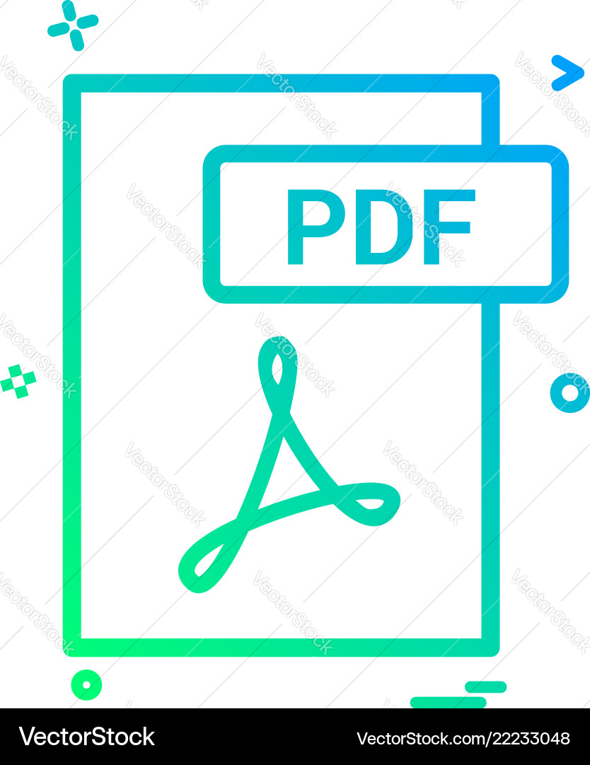 Pdf file format icon design Pdf file format icon design vector image