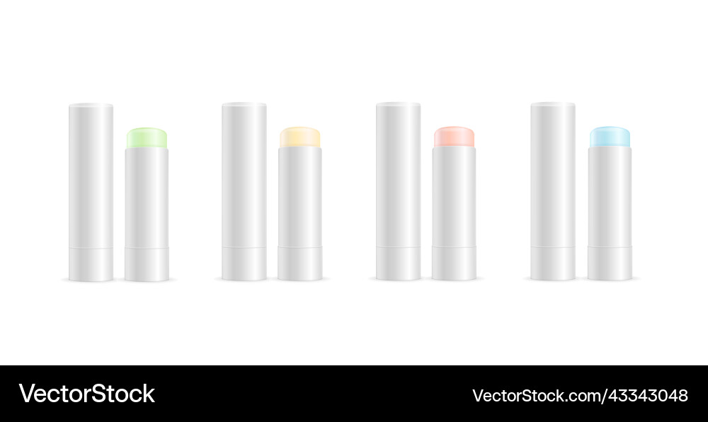 Realistic detailed 3d blank hygiene lipstick Realistic detailed 3d blank hygiene lipstick vector image