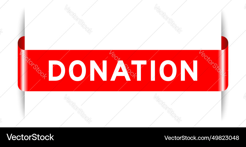 Red color inserted label banner with word Red color inserted label banner with word vector image