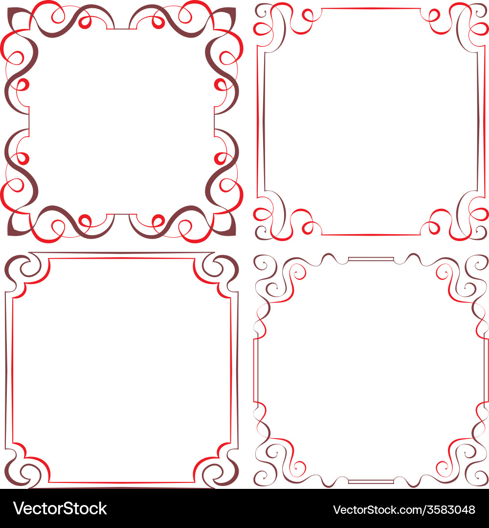 Set of different decorative frames vector image