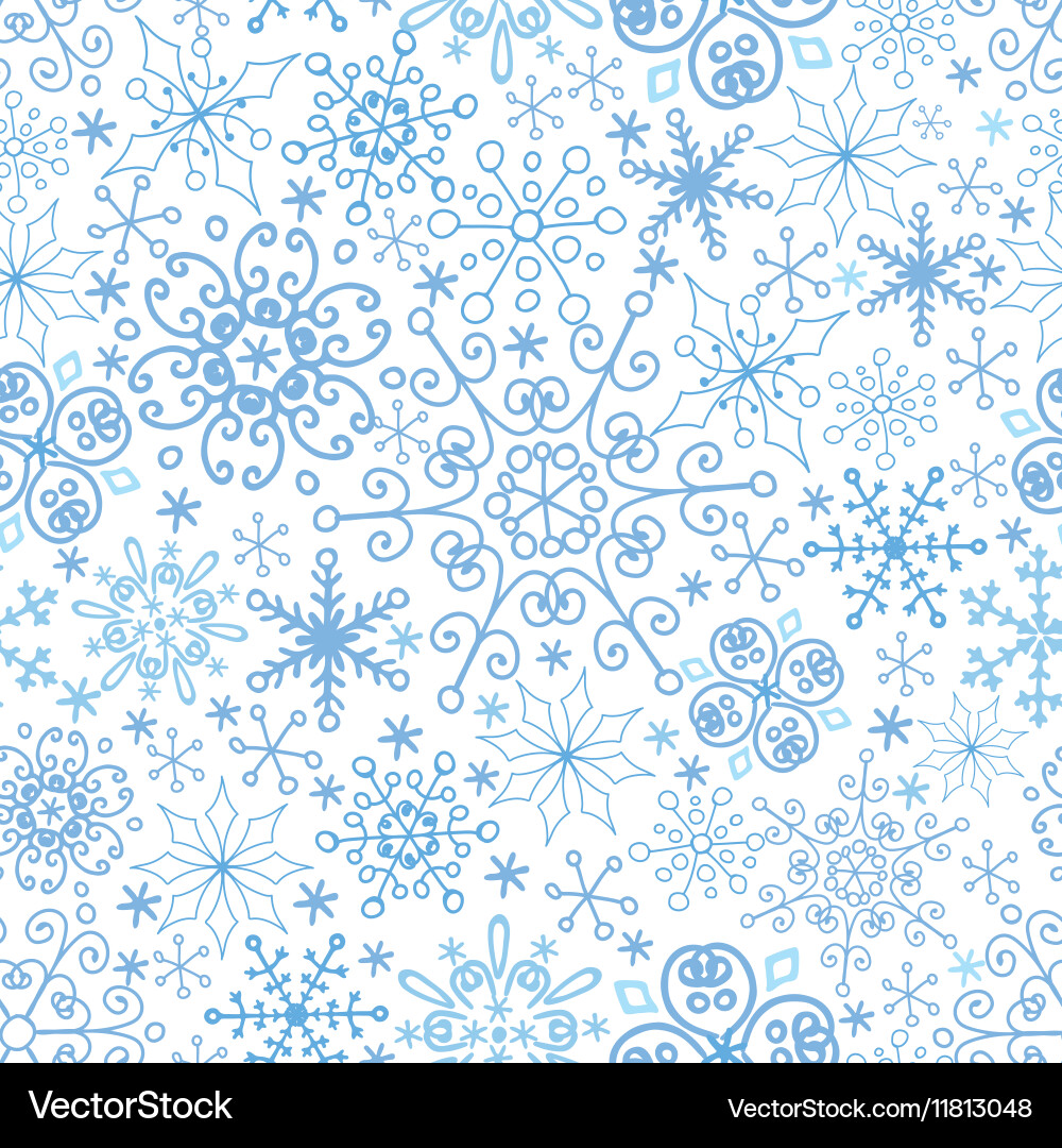 Snowflake seamless patternlacewinterchristmas Vector Image