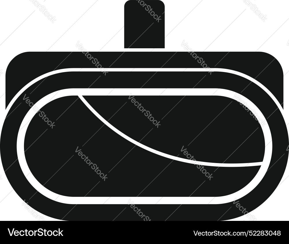 Virtual reality headset front view icon showing Vector Image