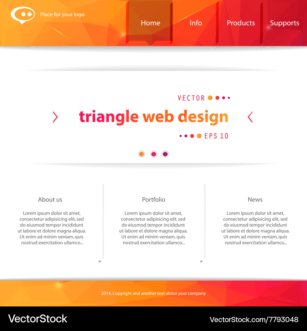 Web interface Vector Image