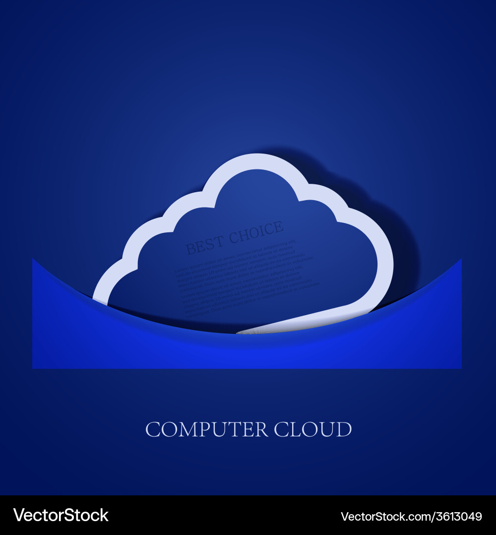 Cloud design element vector image