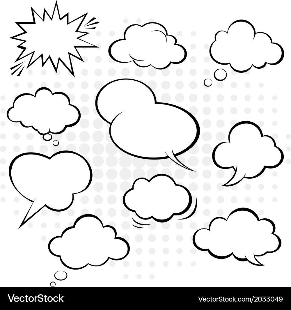 Comic speech bubble Royalty Free Vector Image - VectorStock