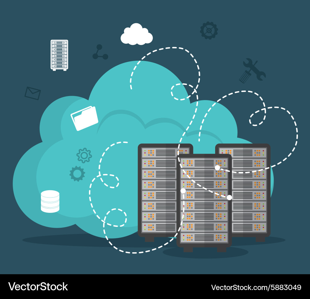Database digital design Vector Image