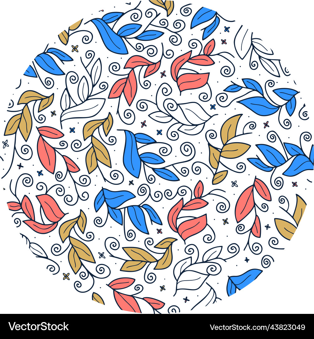 Flower doodle frame Royalty Free Vector Image - VectorStock