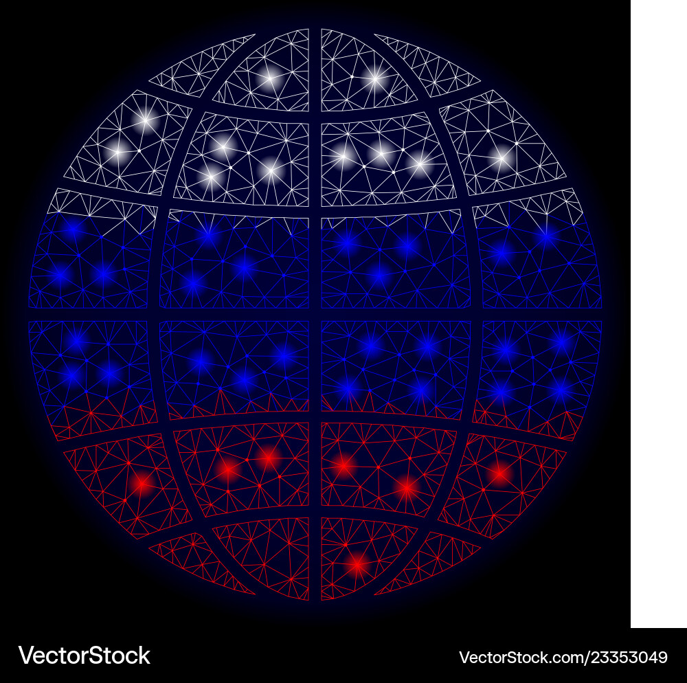 Polygonal network mesh map global world Polygonal network mesh map global world vector image