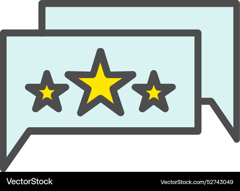 Rating line filled icon design Vector Image