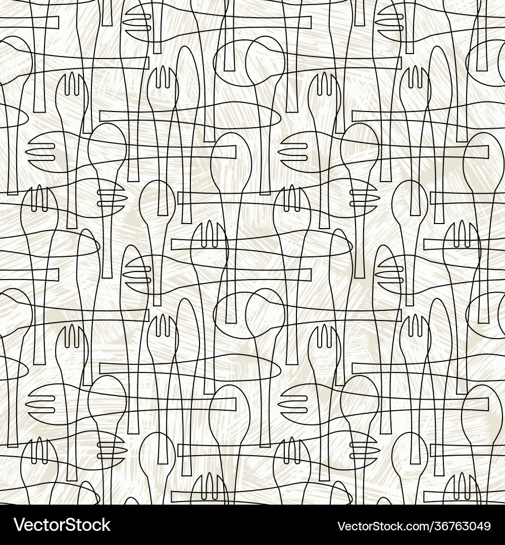 Retro Tableware Pattern vector image