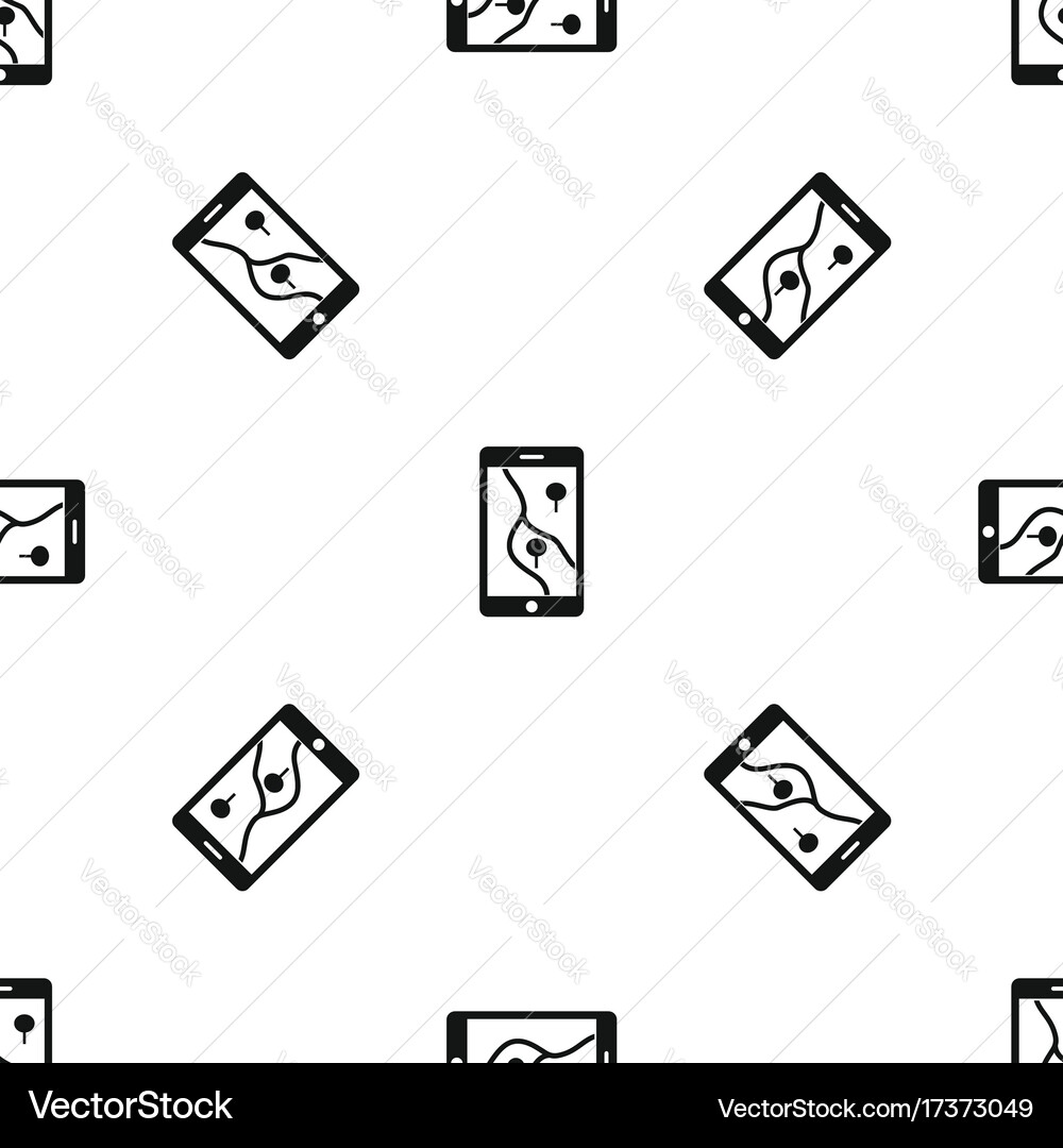 Smartphone with gps navigator pattern seamless Vector Image