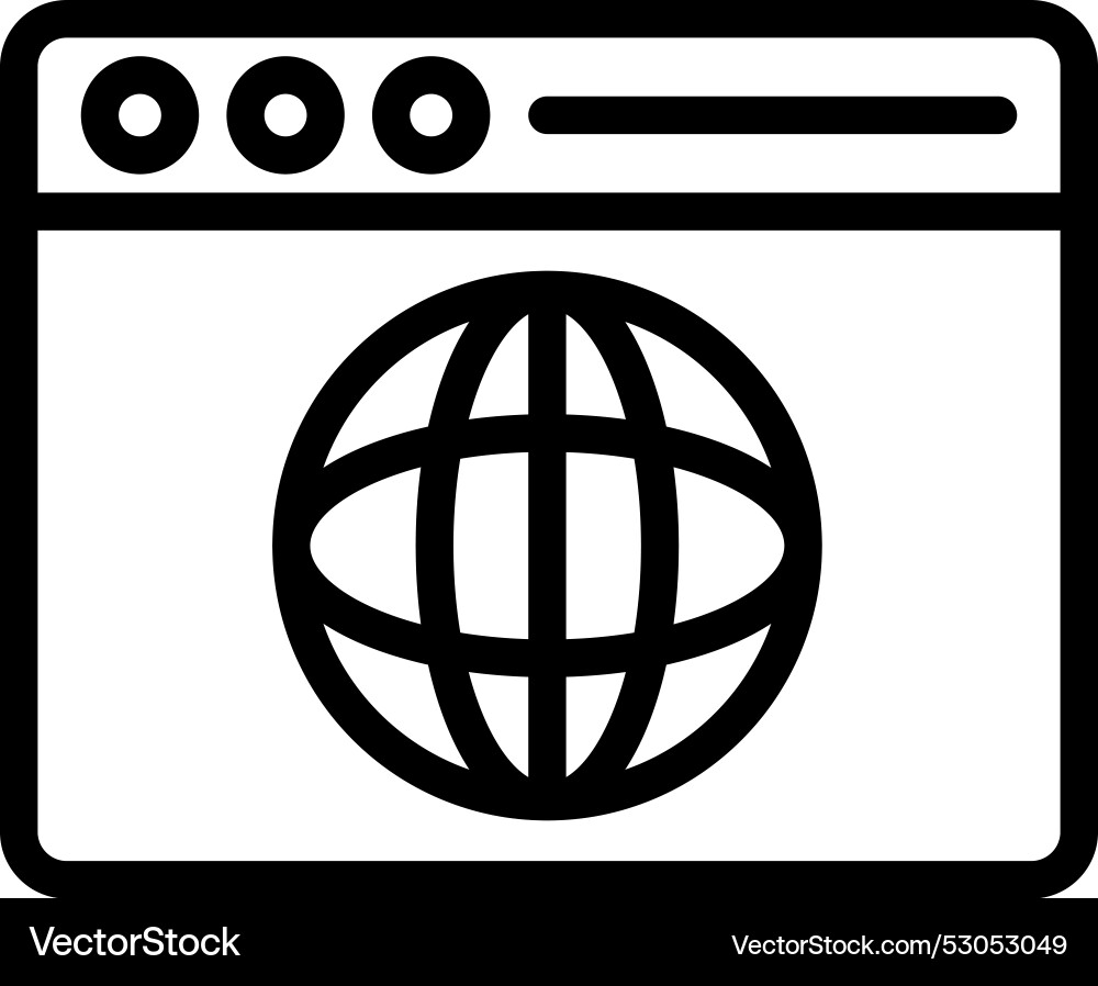 Web browser icon design Vector Image