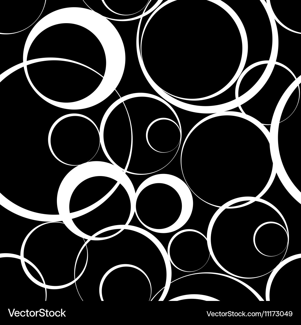 White & Black Circle Pattern Vector Image