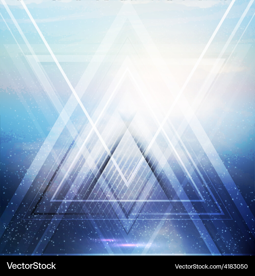 Abstract triangle future background vector image