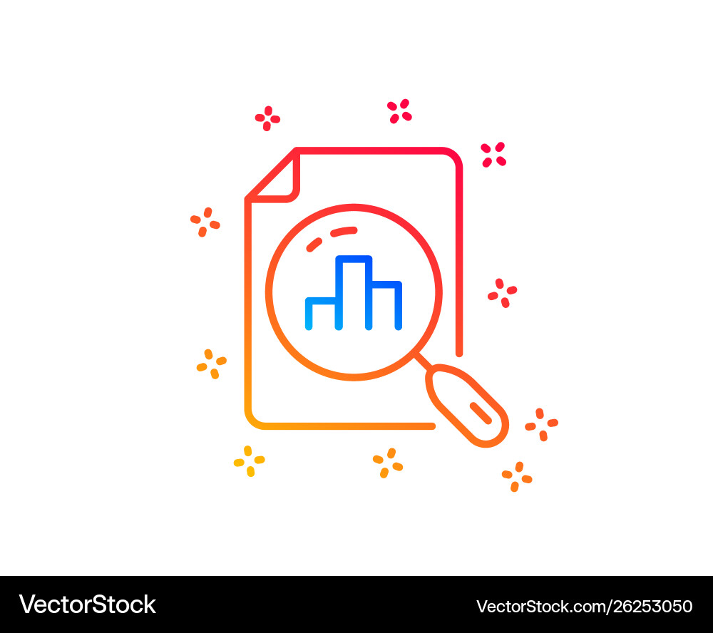 Analytics graph line icon column chart sign Analytics graph line icon column chart sign vector image