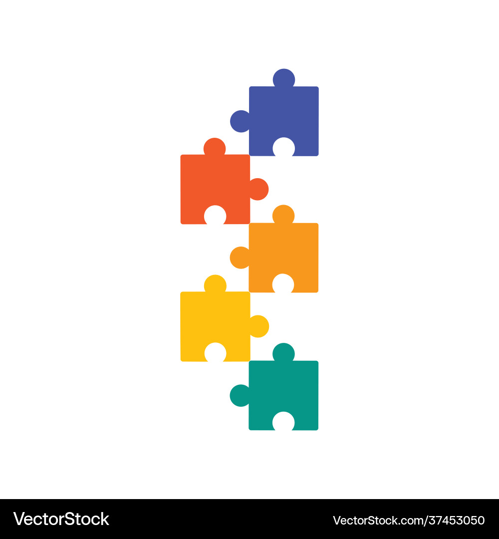 Bunte Puzzle Muster - Kinder-Thema Vektorbild