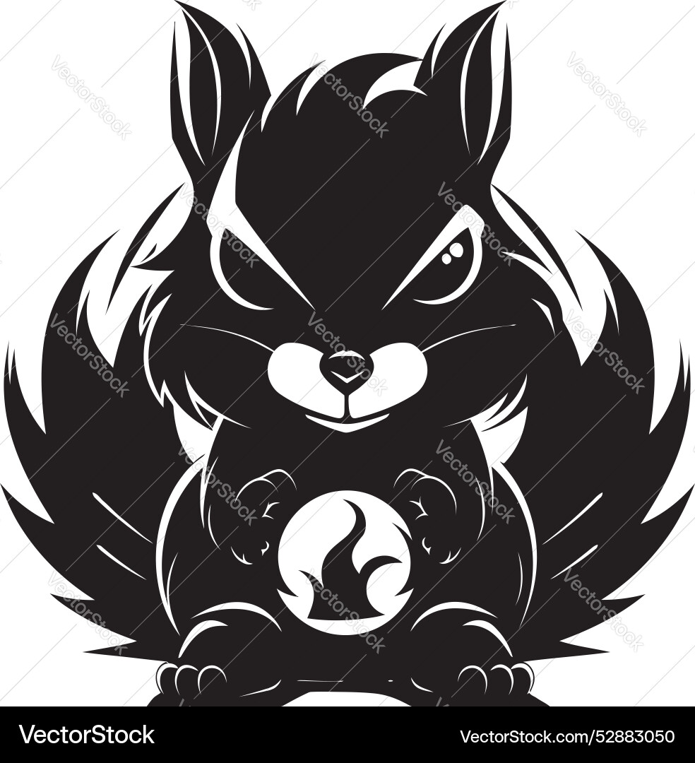 Cosmic charm nutcracker shadowed acrobat squirrel Cosmic charm nutcracker shadowed acrobat squirrel Vector Image