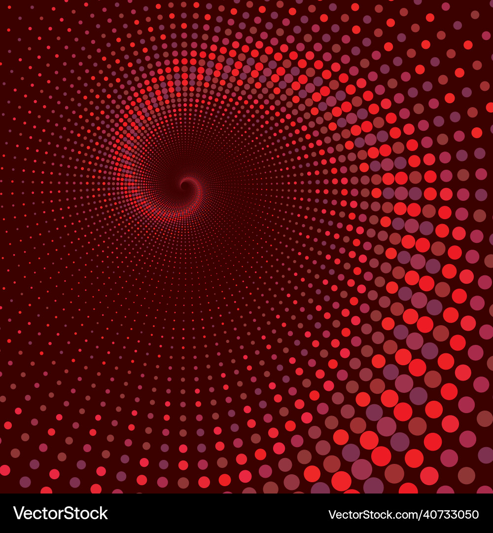 Dotted halftone spiral color pattern or texture Dotted halftone spiral color pattern or texture vector image