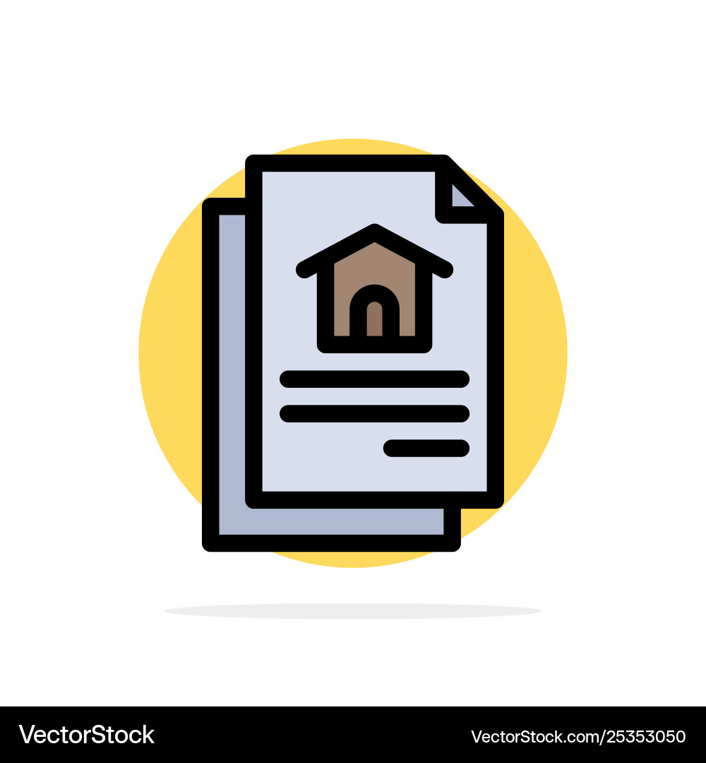 File document house abstract circle background File document house abstract circle background vector image