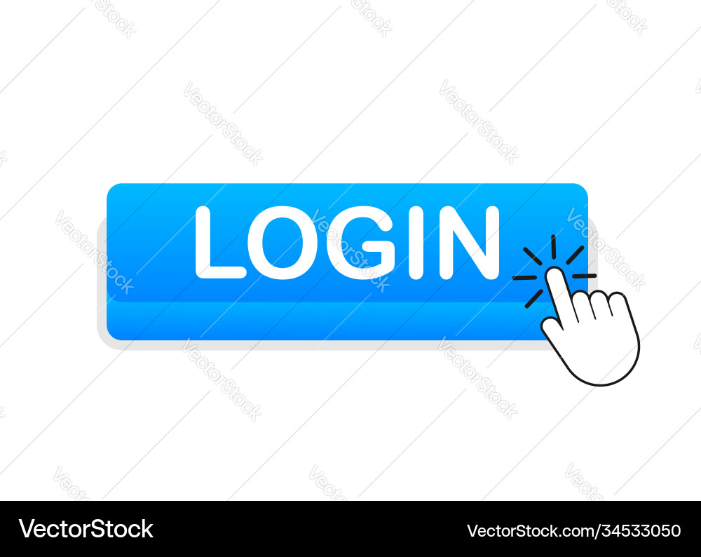 Login web banner arrow cursor icon Login web banner arrow cursor icon Vector Image
