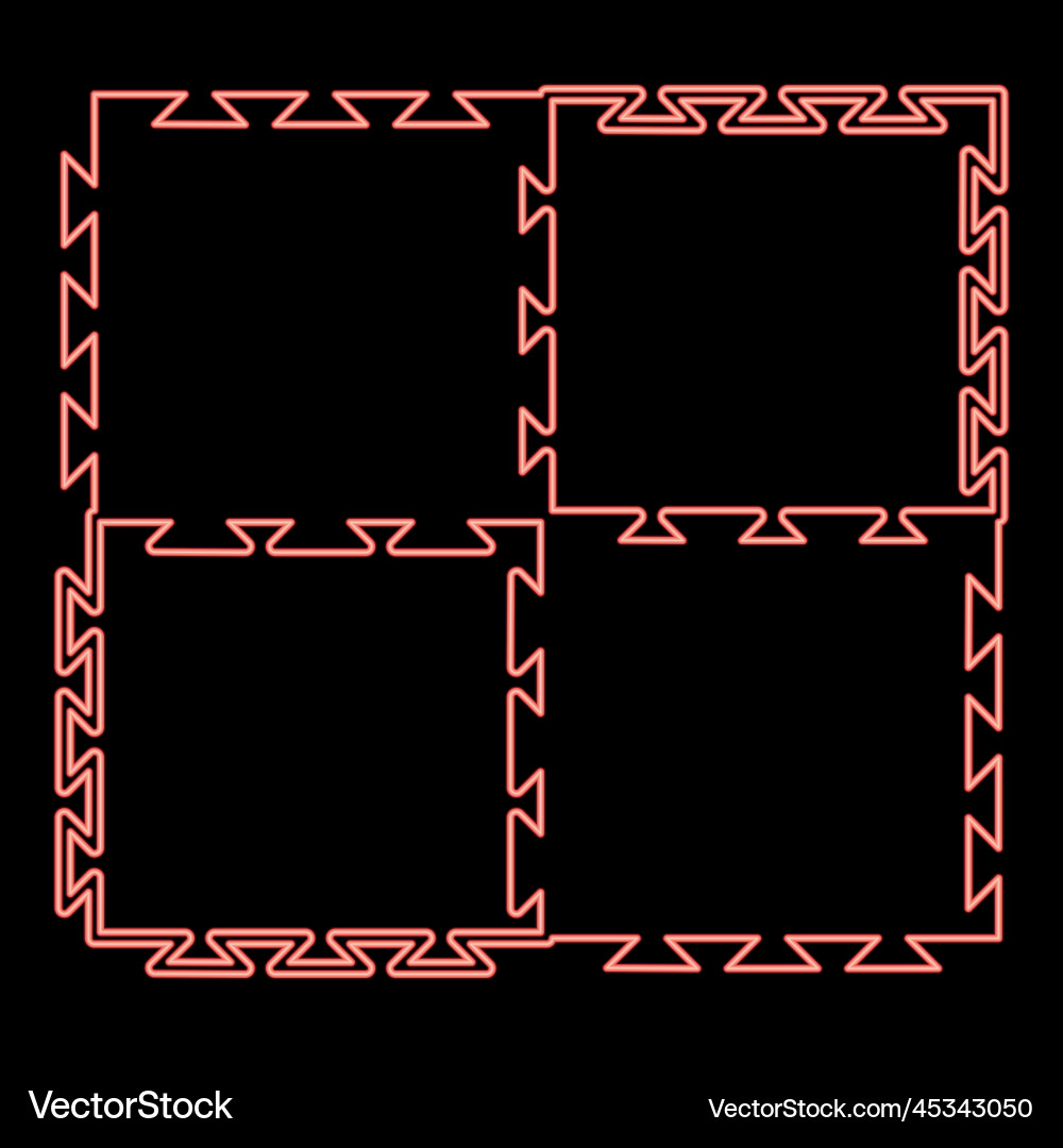 Neon Puzzle Sportmatte mit Schaumspielkonzept Neon Puzzle Sportmatte mit Schaumspielkonzept vektorbild