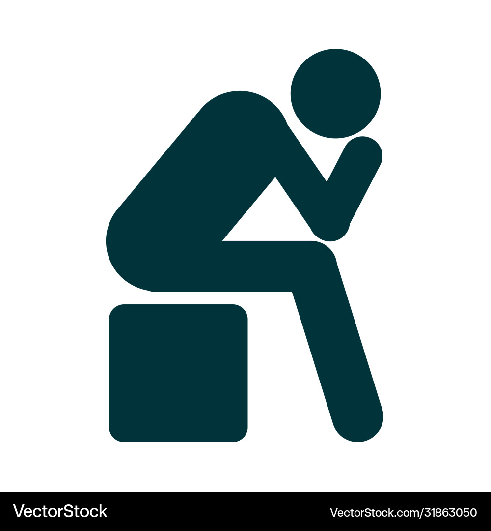 Sadness Icon - Depression Symbol – Royalty-Free Vector | VectorStock, image size:1000x1080