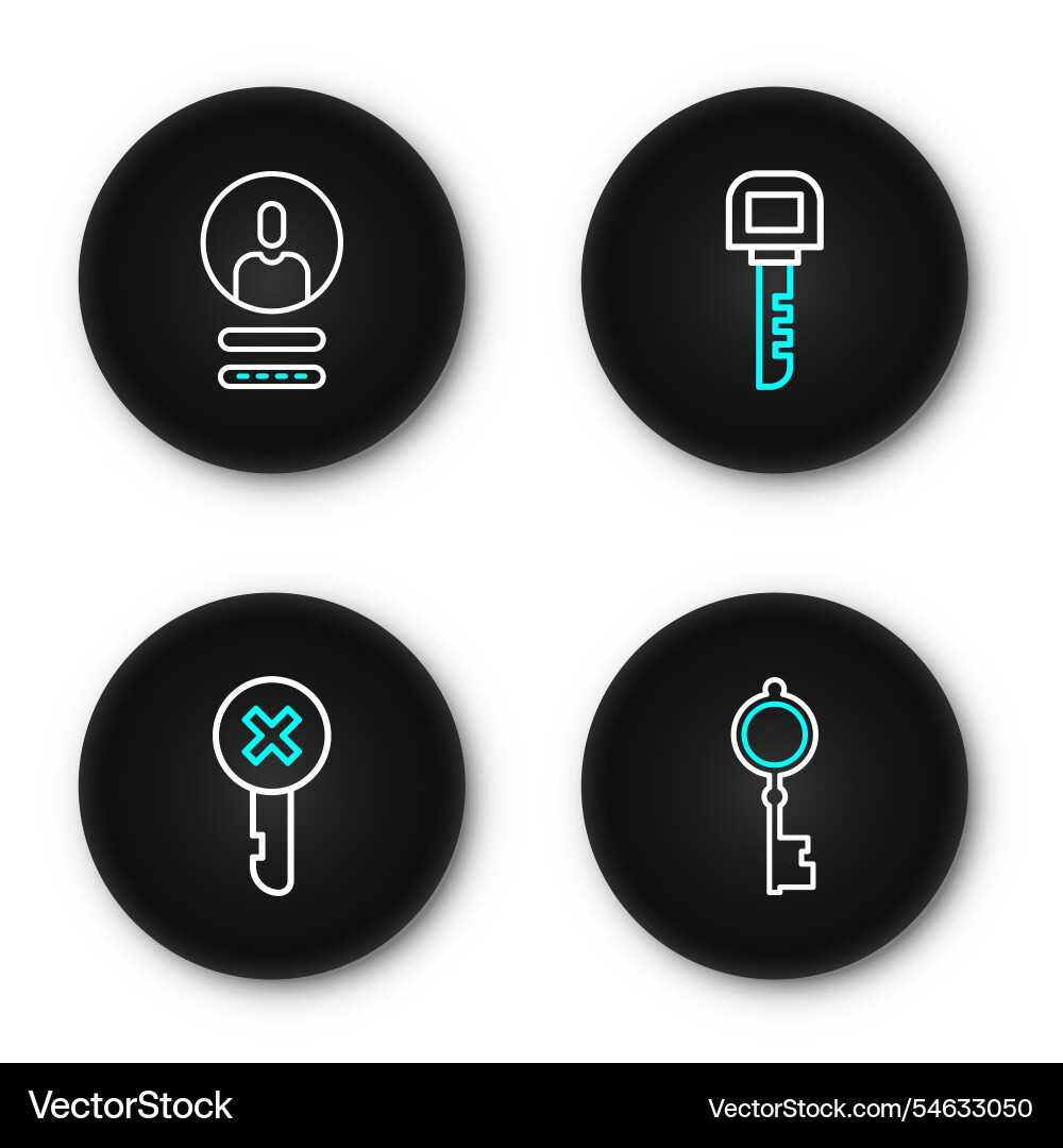 Set line old key wrong and create account Vector Image