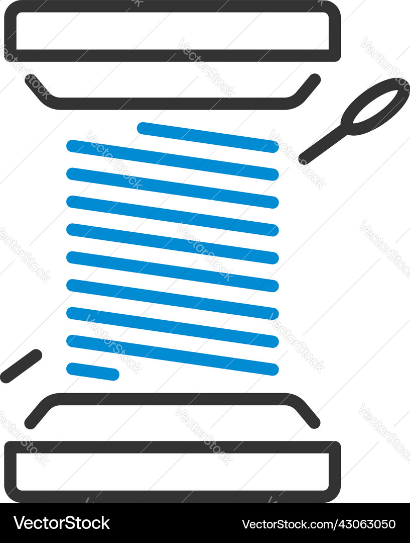 Sewing reel with thread icon Sewing reel with thread icon vector image