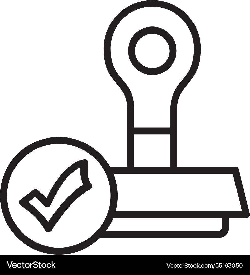 Validation line icon design Vector Image