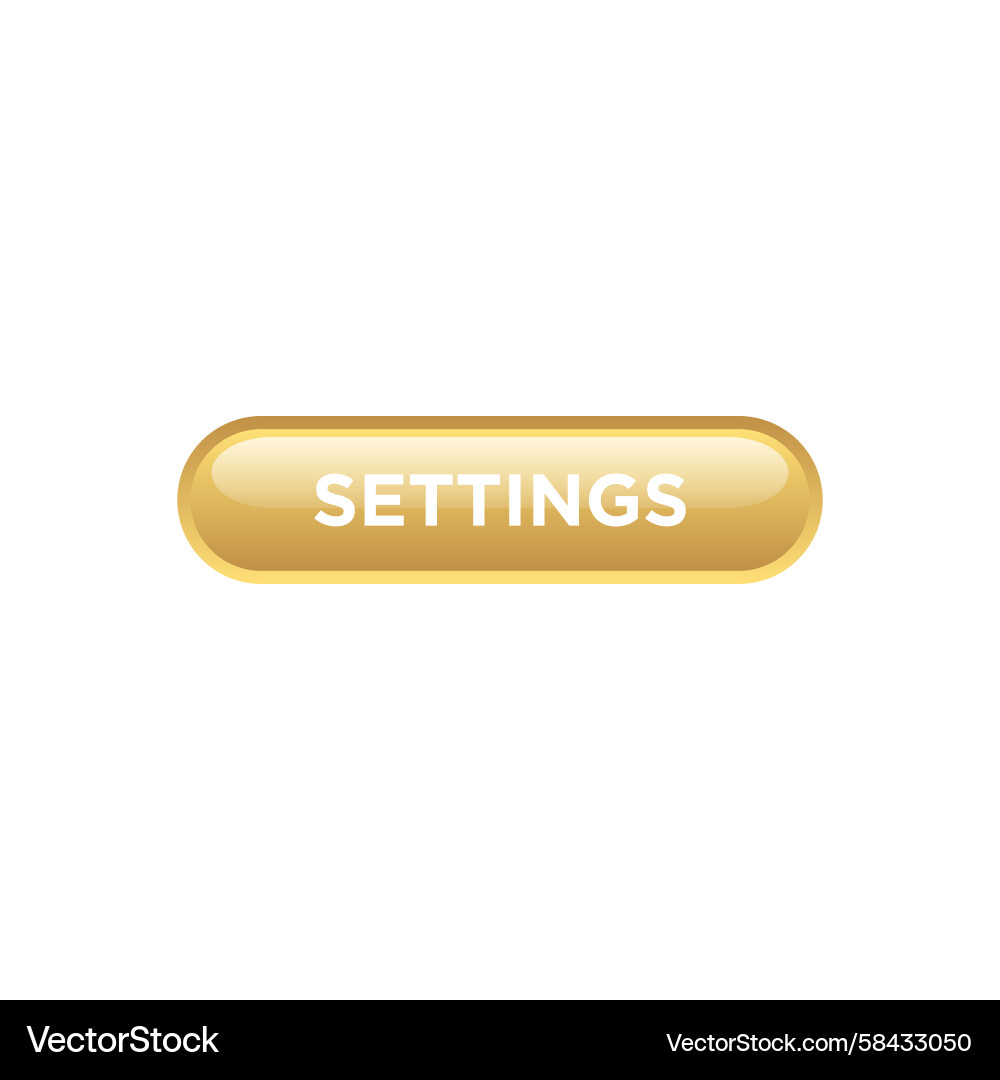 Website Settings Button Template Vector Image