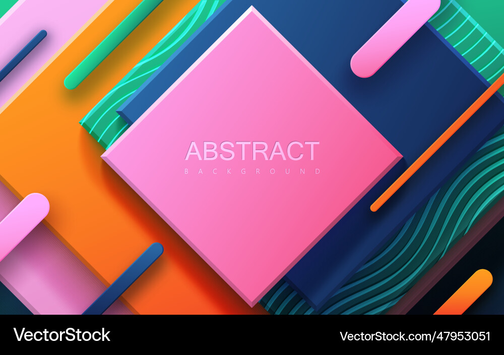 Abstract background with multicolored geometric vector image