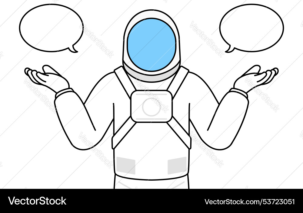 Astronaut with wipeout and comparison Astronaut with wipeout and comparison Vector Image