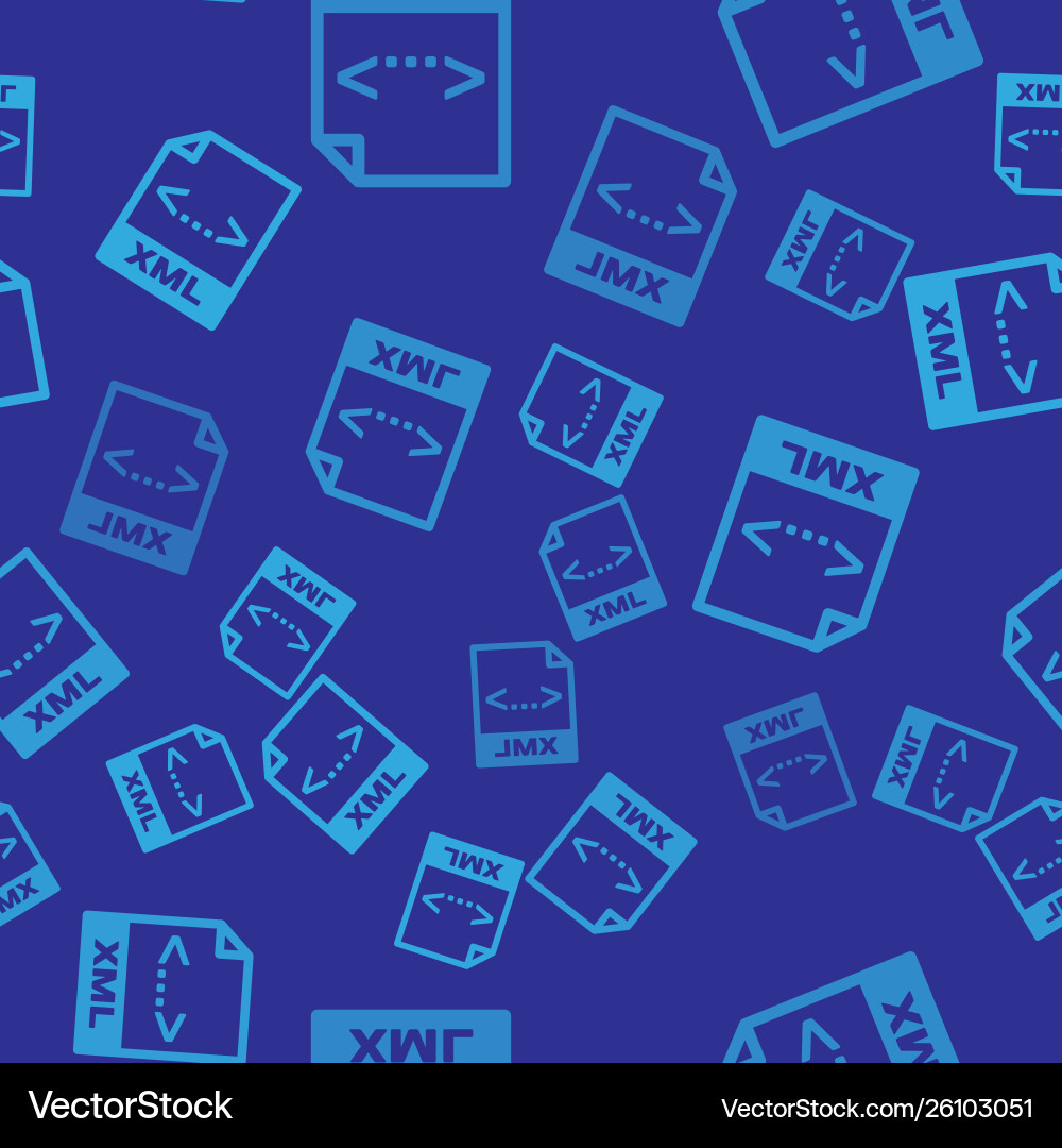 Blue xml file document icon download button vector image