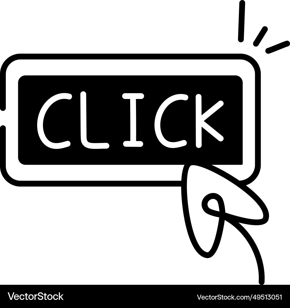 Click button Vector Image