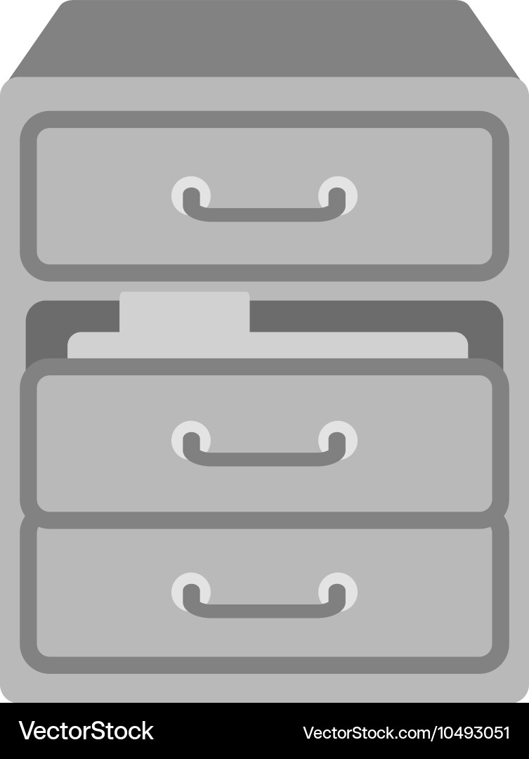 Files in drawer vector image