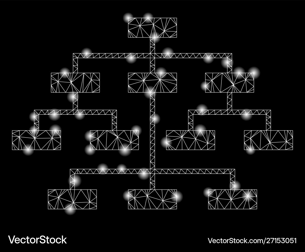 Flare mesh 2d program tree with spots Flare mesh 2d program tree with spots Vector Image