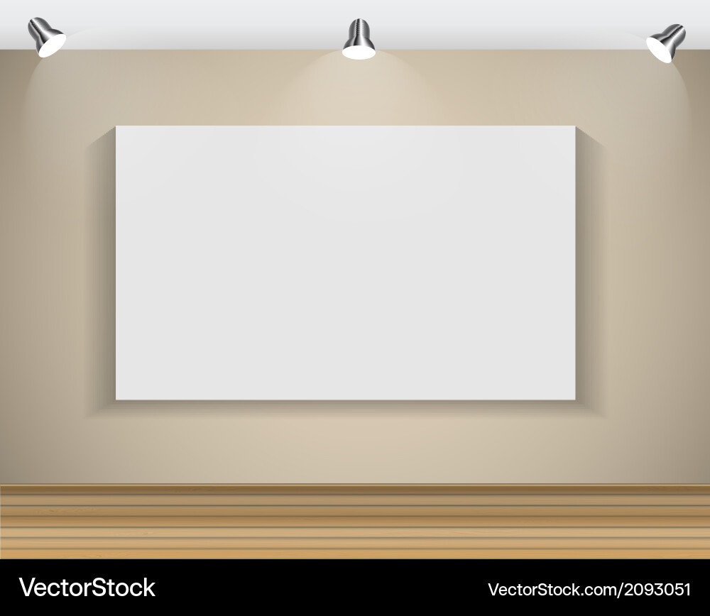 Frame on wall for your text and images vector image