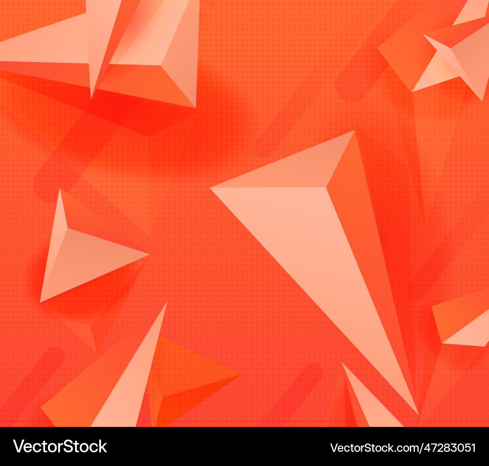 Geometric orange background triangular shapes Geometric orange background triangular shapes vector image