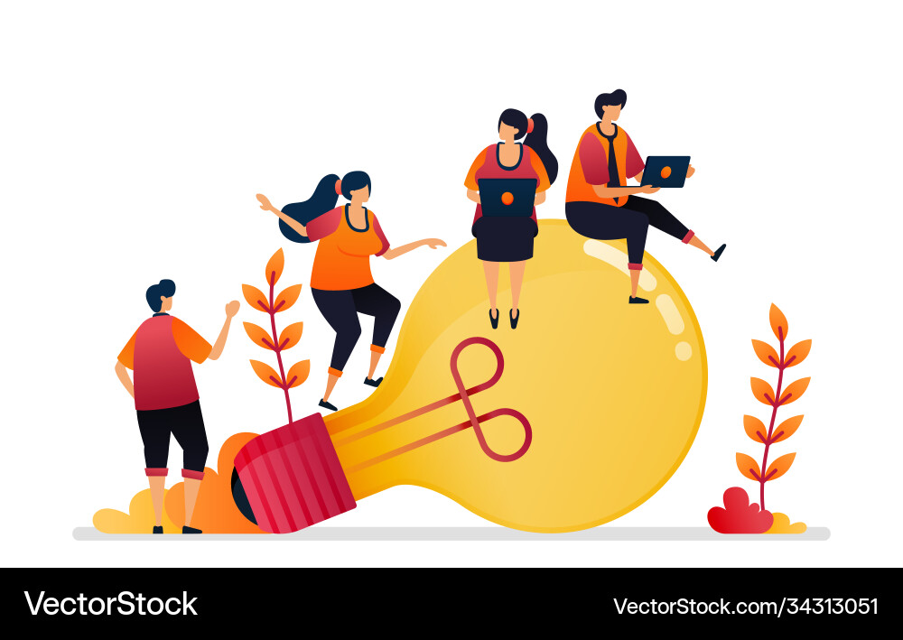 Idea and inspiration looking for problem solving Idea and inspiration looking for problem solving vector image