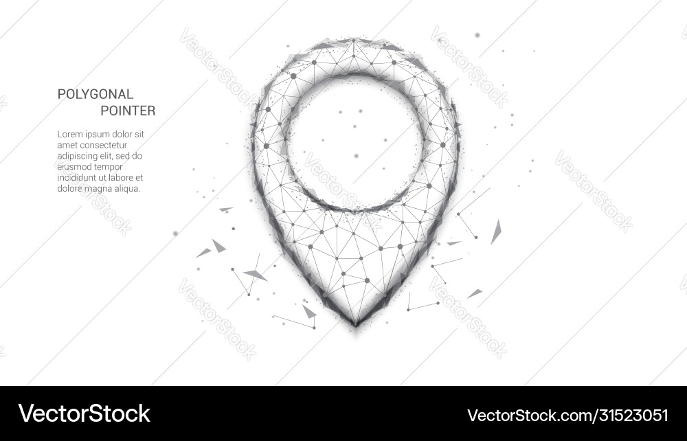 Polygonal pointer concept successful navigate Polygonal pointer concept successful navigate Vector Image