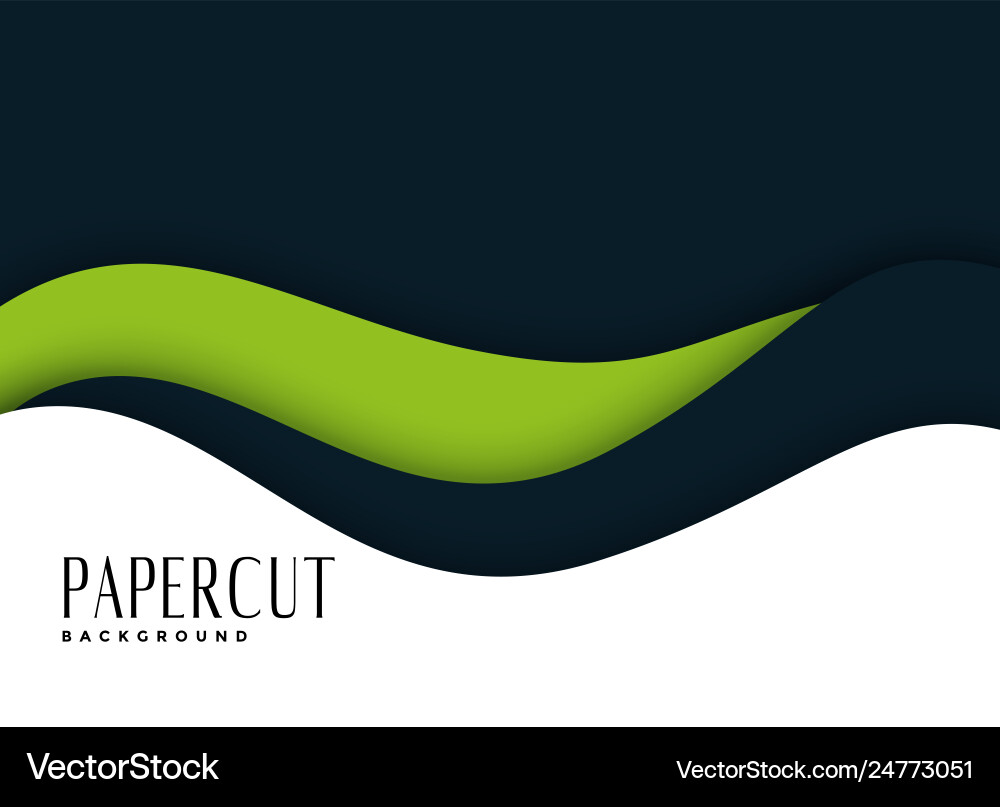 Presentation background in papercut style vector image