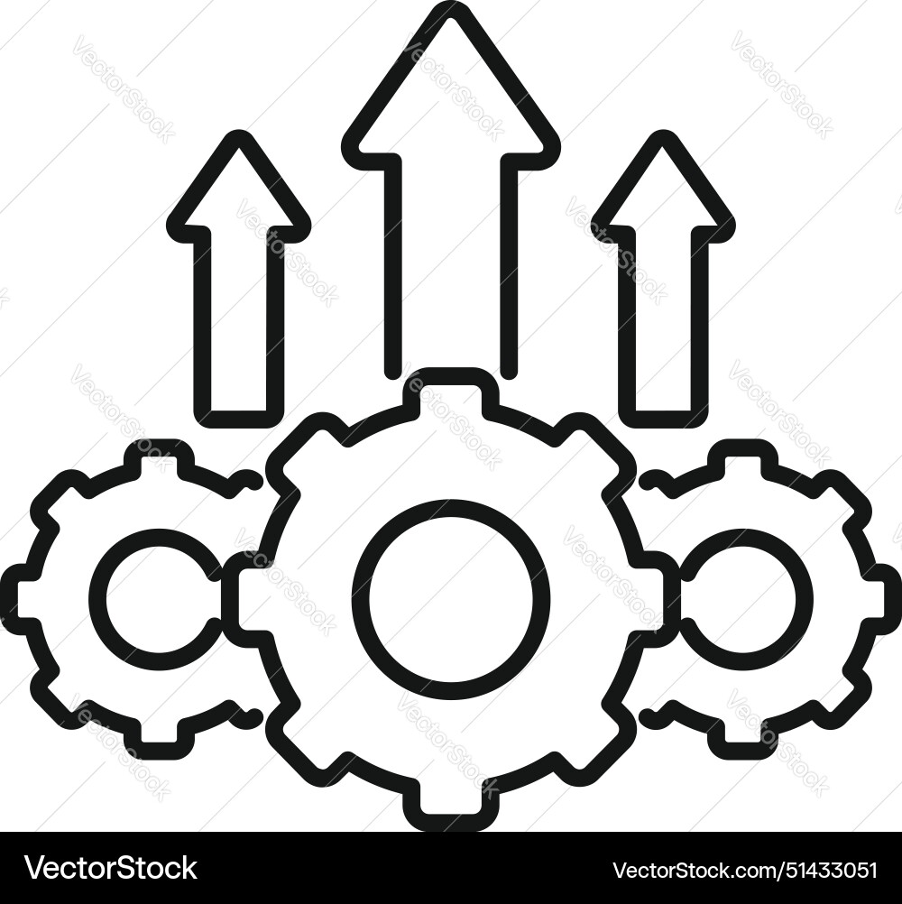 Progress and efficiency concept with gears Progress and efficiency concept with gears vector image
