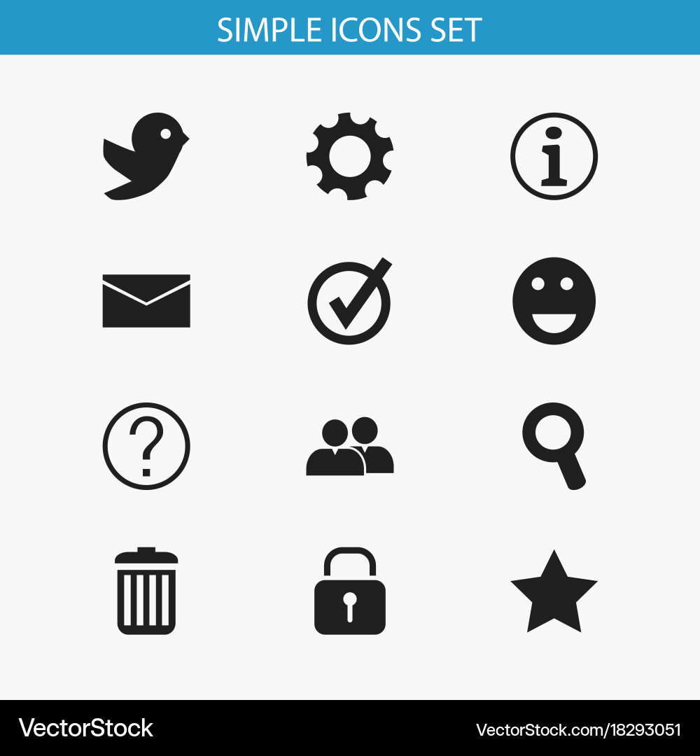 Set of 12 editable web icons includes symbols vector image