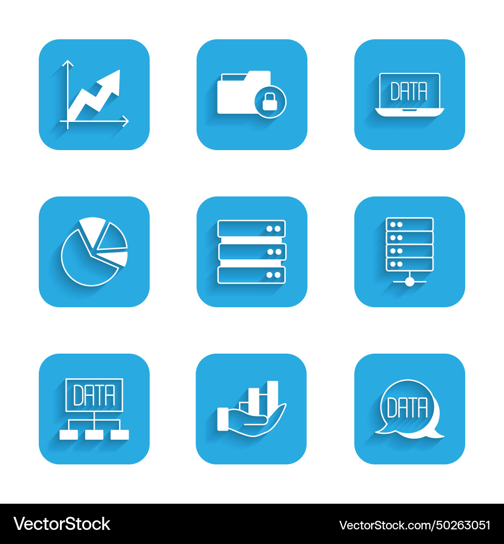 Set server pie chart infographic data analysis Set server pie chart infographic data analysis vector image