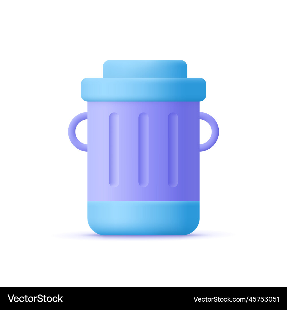 Trash can bin environment garbage concept vector image