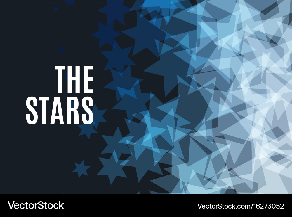Abstract design elements with stars vector image