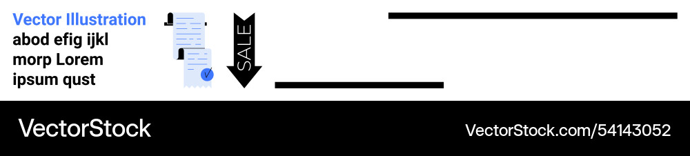 Arrow indicator highlighting sale with document Arrow indicator highlighting sale with document vector image