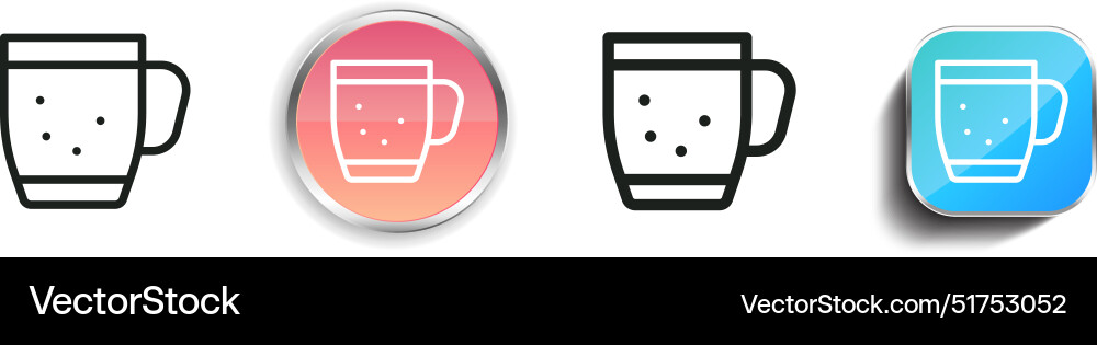 Beer icon thin linear regular and button style Vector Image