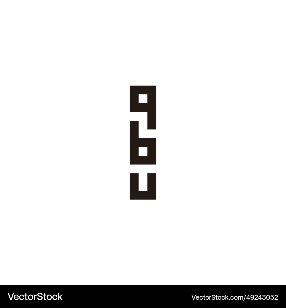 Buchstaben q z b und u quadratisches geometrisches Symbol einfach Buchstaben q z b und u quadratisches geometrisches Symbol einfach vektorbild