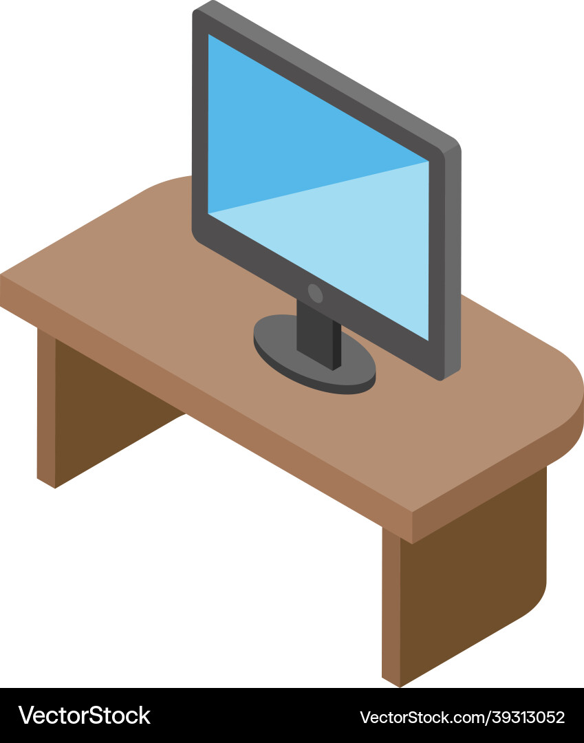 Computer table Vector Image